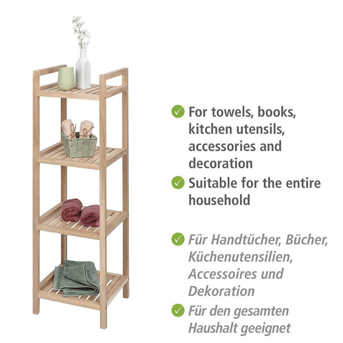 WENKO Standregal mit vier Etagen.