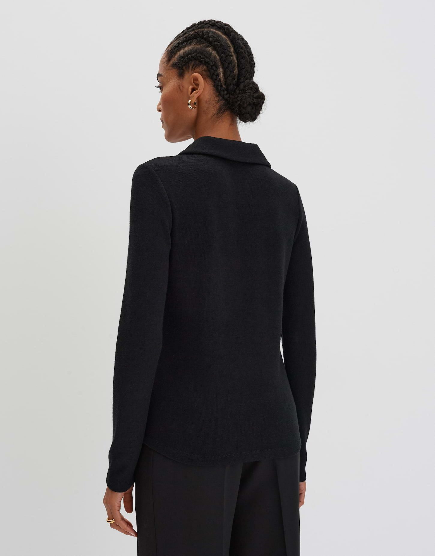 someday Langarm-Poloshirt Poloshirt KIKY Slim aus Viskose Mix