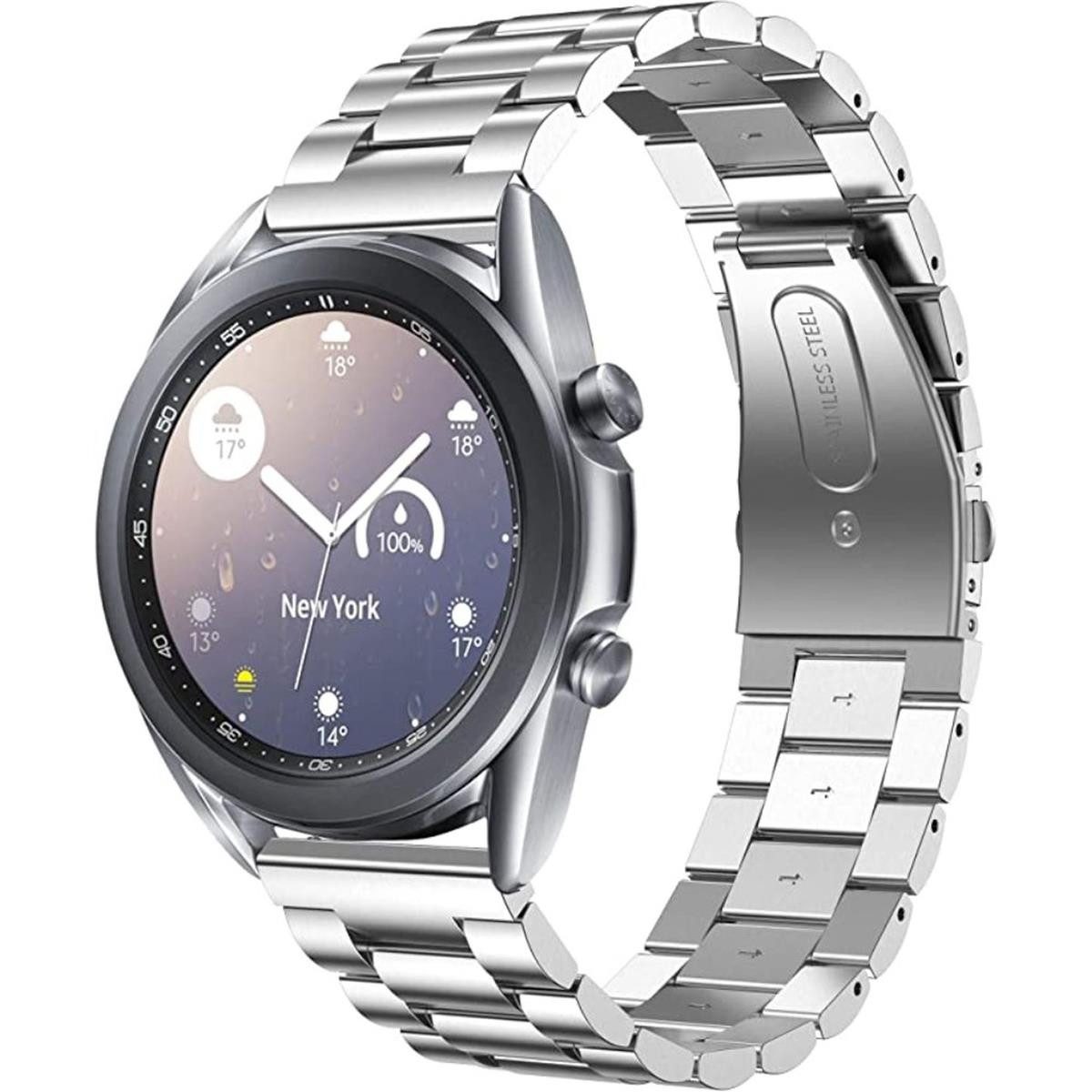 CoverKingz Handyhülle Gliederarmband für Samsung Galaxy Watch 3 45mm/Galaxy Watch 46mm, glänzend
