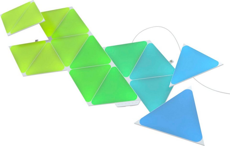 nanoleaf LED Panel Triangles, Dimmfunktion, LED fest integriert,  Farbwechsler, Steuerung per Berührung, Kontrollpaneel, App oder  Sprachassistenten