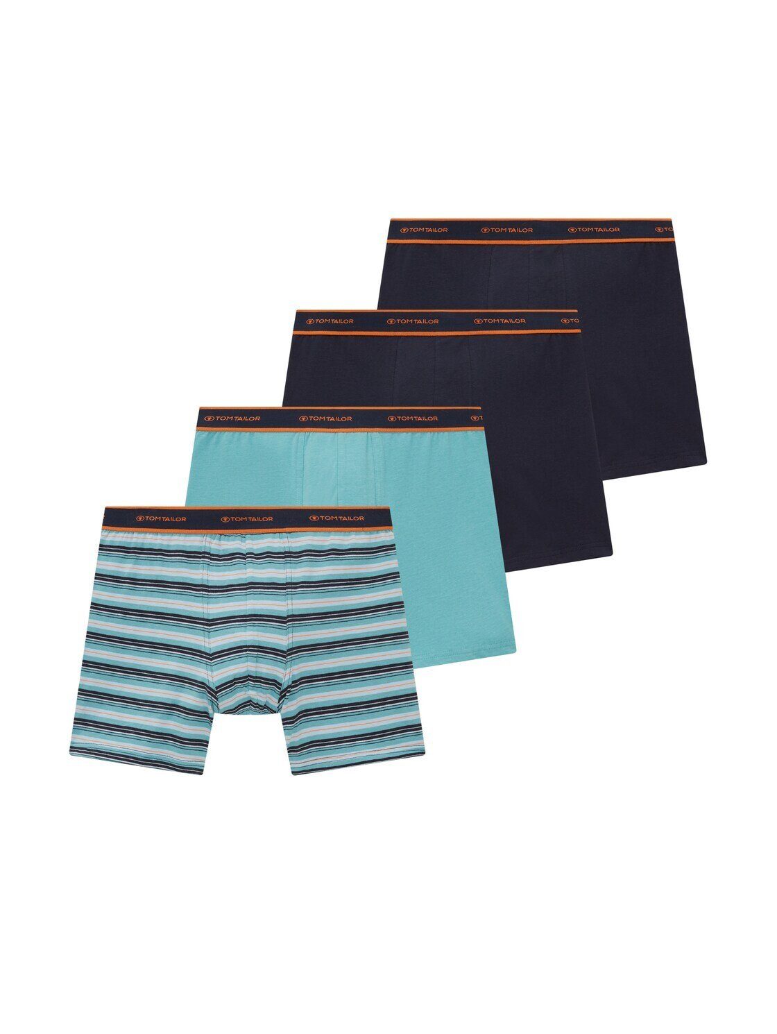 green-medium-horizontal TAILOR Long 4er Viererpack) Pants Boxershorts stripe (im TOM Pack im
