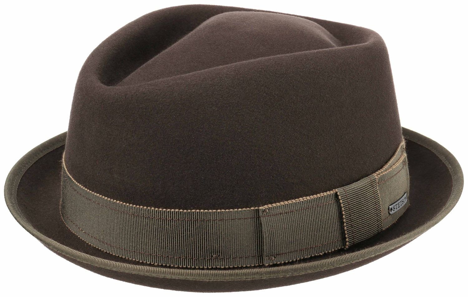 Stetson Filzhut Diamond Cashmere-Wolle-Mix braun/olive Porkpie 65