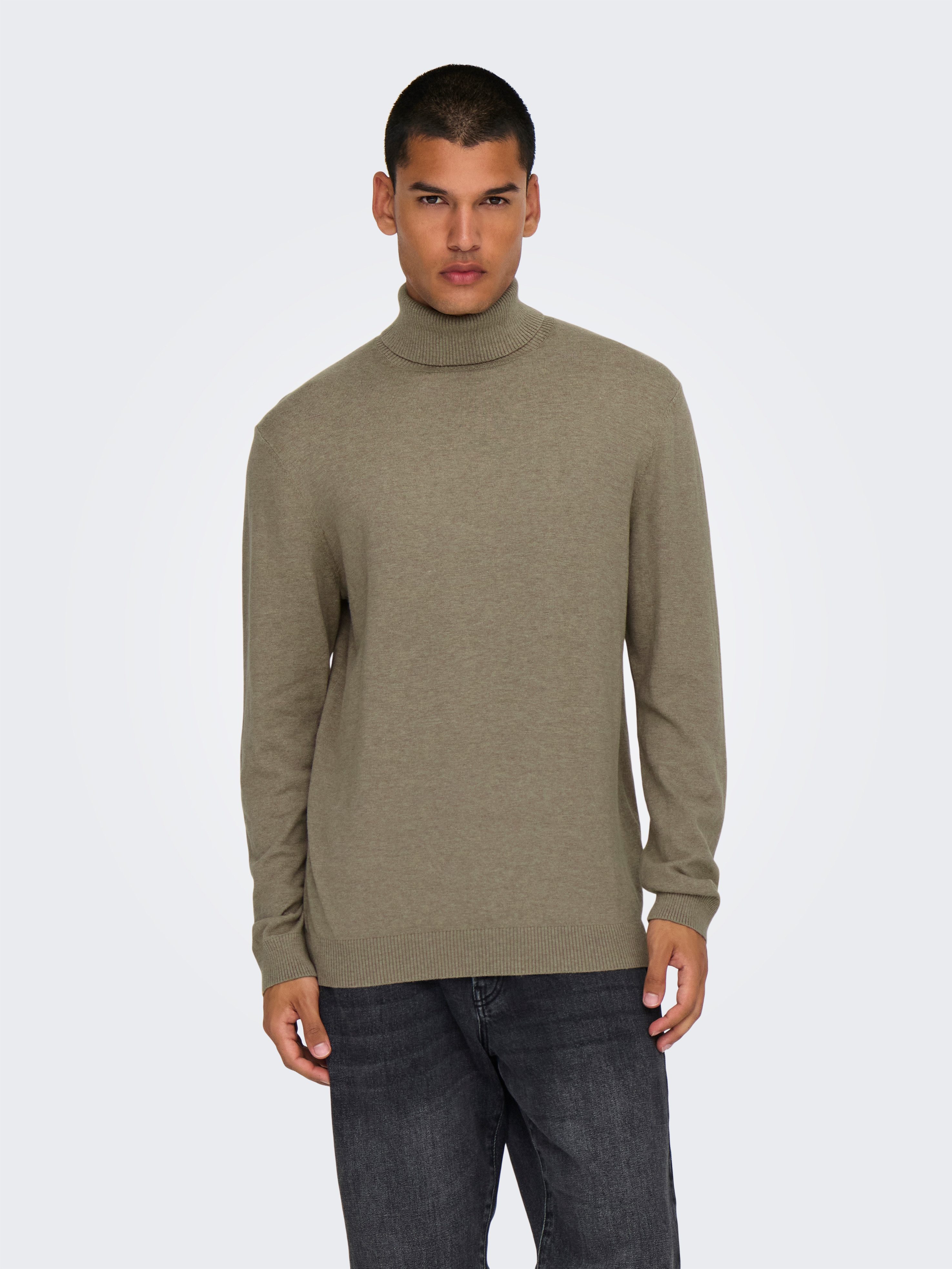 ONLY & SONS Stehkragenpullover ONSLOUI REG 12 MEL ROLL KNIT NOOS günstig online kaufen