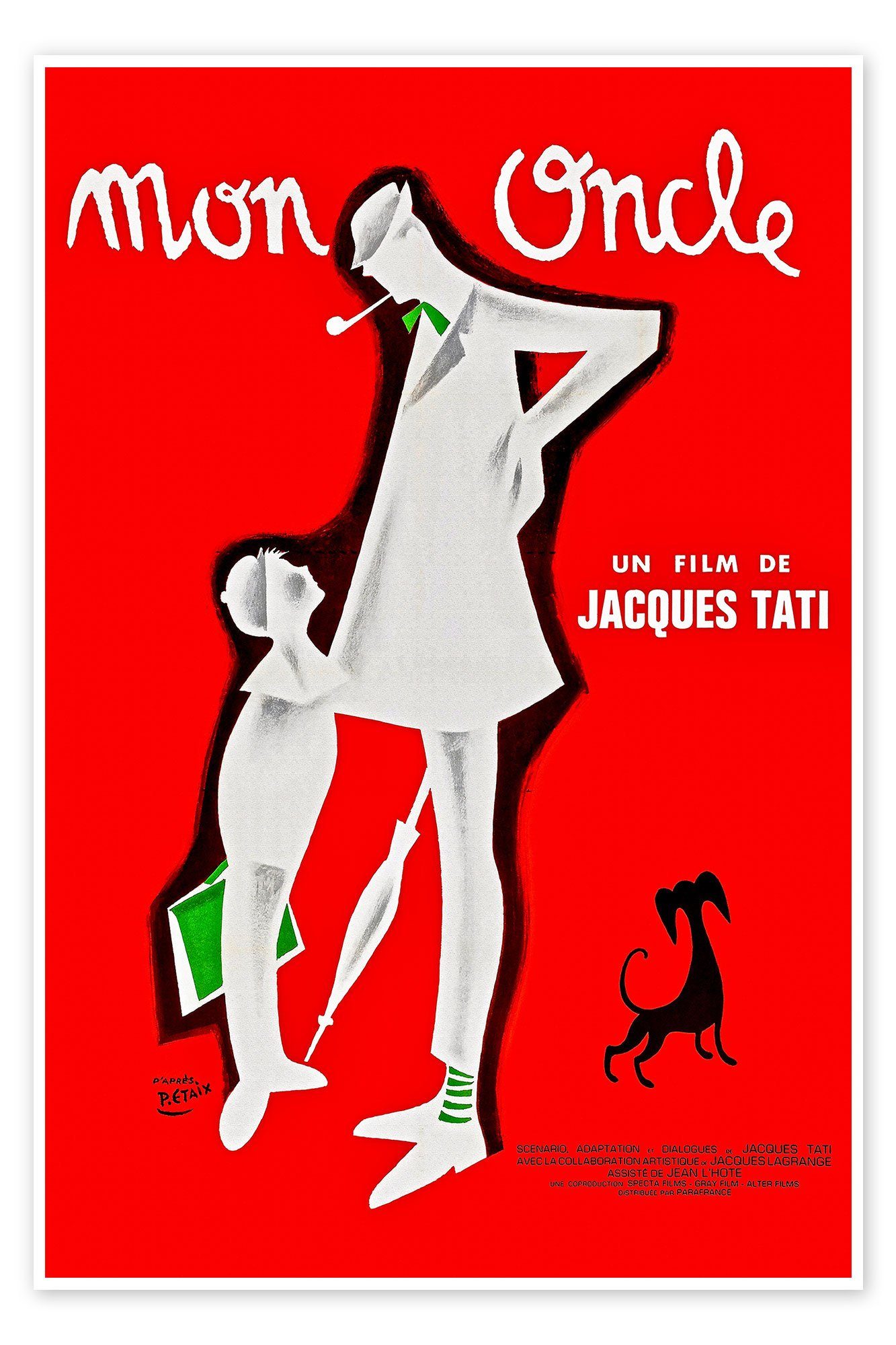 Posterlounge Poster Vintage Entertainment Collection, Mein Onkel (französisch), Vintage Illustration