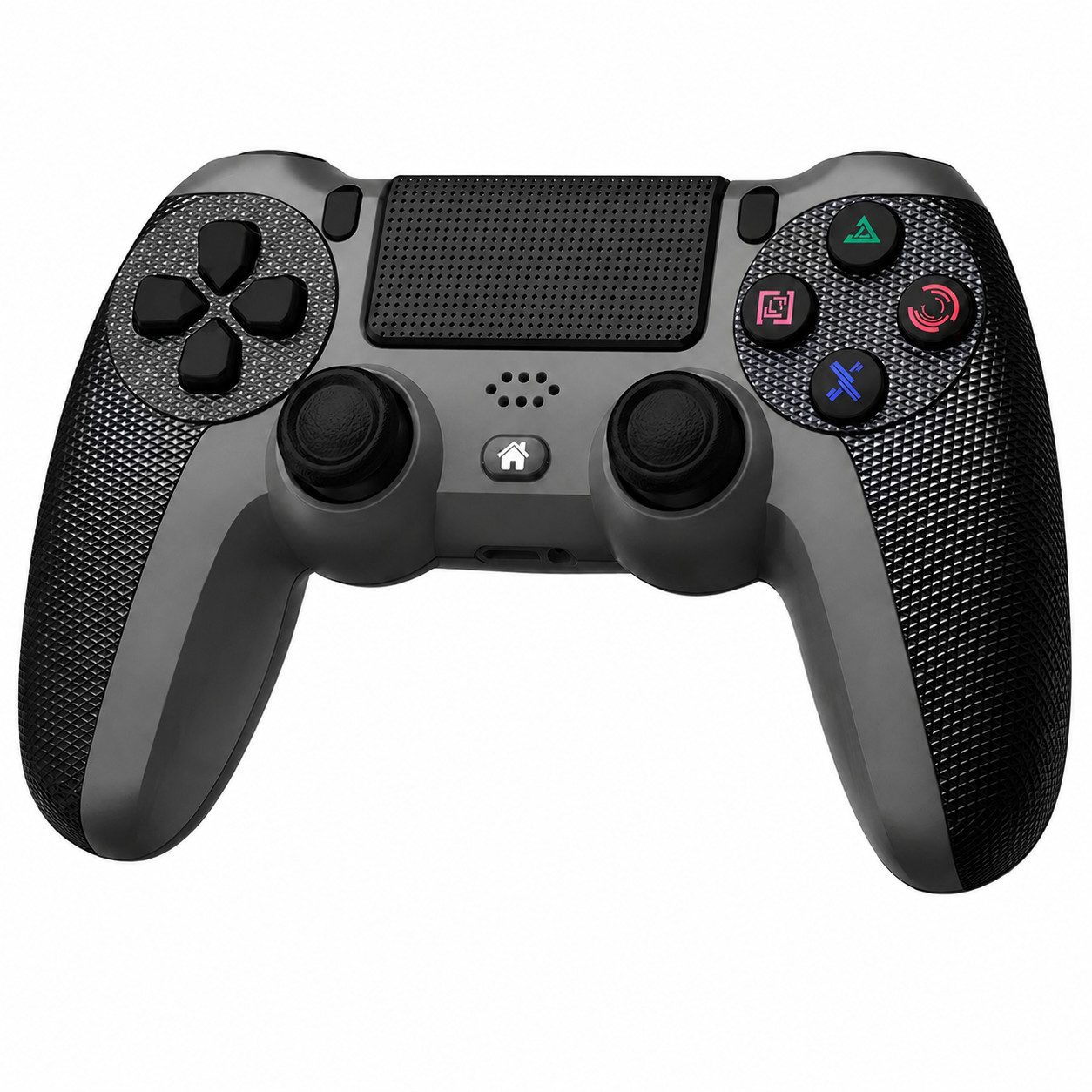 Fyrove Kabelloser Wireless Gamecontroller für PS4, DualShock und PC Gamepad (Set, 6-Achsen-Gyrosensor Doppelvibration Share-Funktion integrierter)