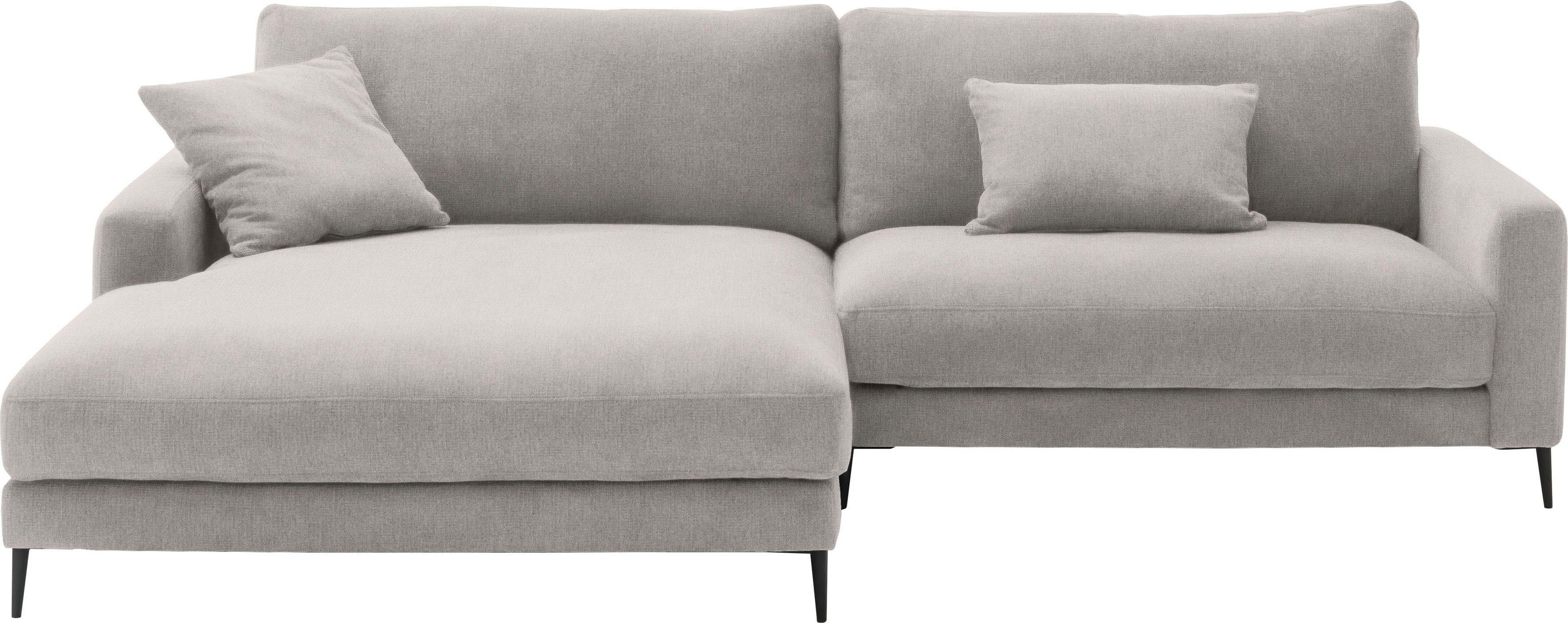 INOSIGN Ecksofa Downtown, weicher Sitzkomfort silver