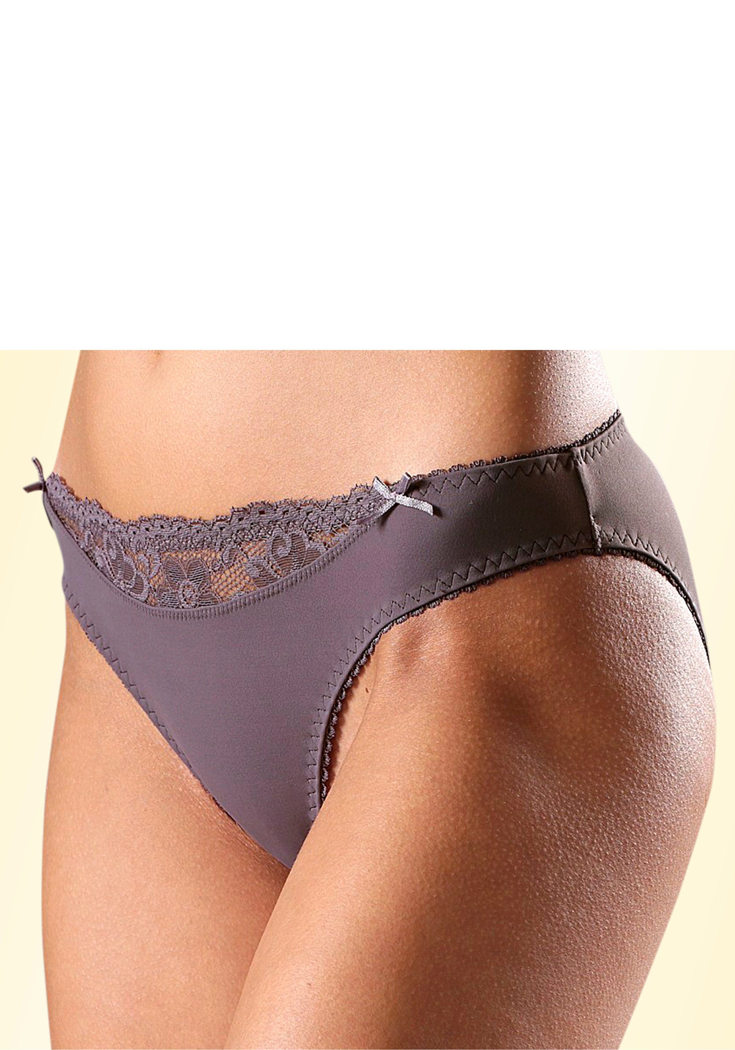 Nuance by Lascana Slip mit Spitzeneinsatz vorne (Packung, 2 Stück) als Dessous-Set kombinierbar, Dessous – Bild 4 von 5