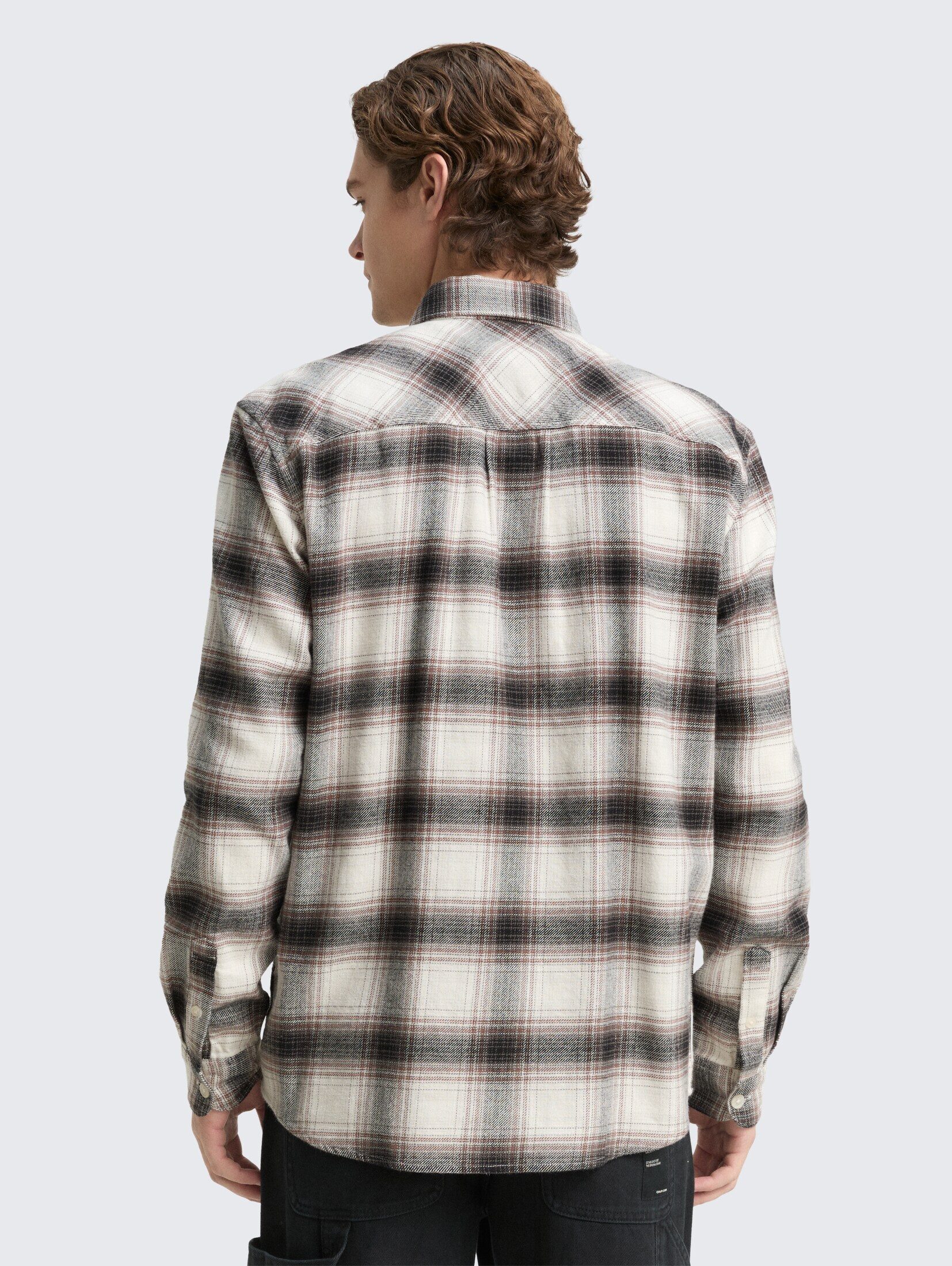 TOM TAILOR Denim Langarmhemd Blusen & Shirts Relaxed Fit Hemd mit Karomuster