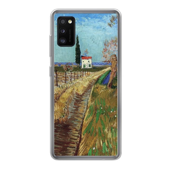 MuchoWow Handyhülle Weg durch ein Weidenfeld - Vincent van Gogh Handyhülle Samsung Galaxy A41 Smartphone-Bumper Print Handy