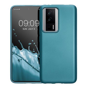 kwmobile Handyhülle Case für Xiaomi Poco F5 Pro 5G, Hülle Silikon metallisch schimmernd - Handyhülle Cover