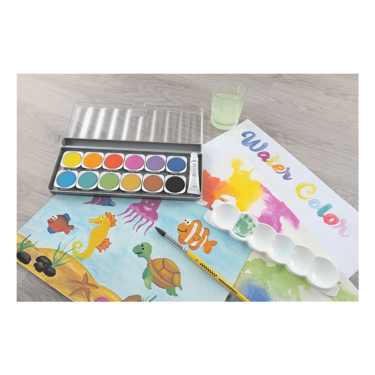 Eberhard Faber Malpalette Winner, Malkasten mit 12 Farben