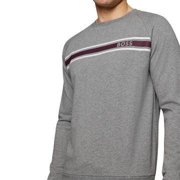BOSS Sweatshirt Authentic mit zweifarbigem Streifen und Logo-Print