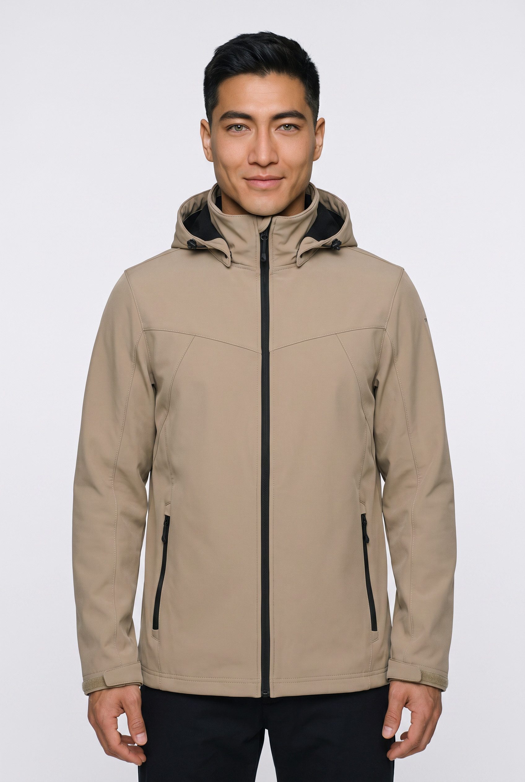 Icepeak Softshelljacke ICEPEAK BRIMFIELD mit abnehmbarer Kapuze, winddicht, wasserabweisend, atmungsaktiv