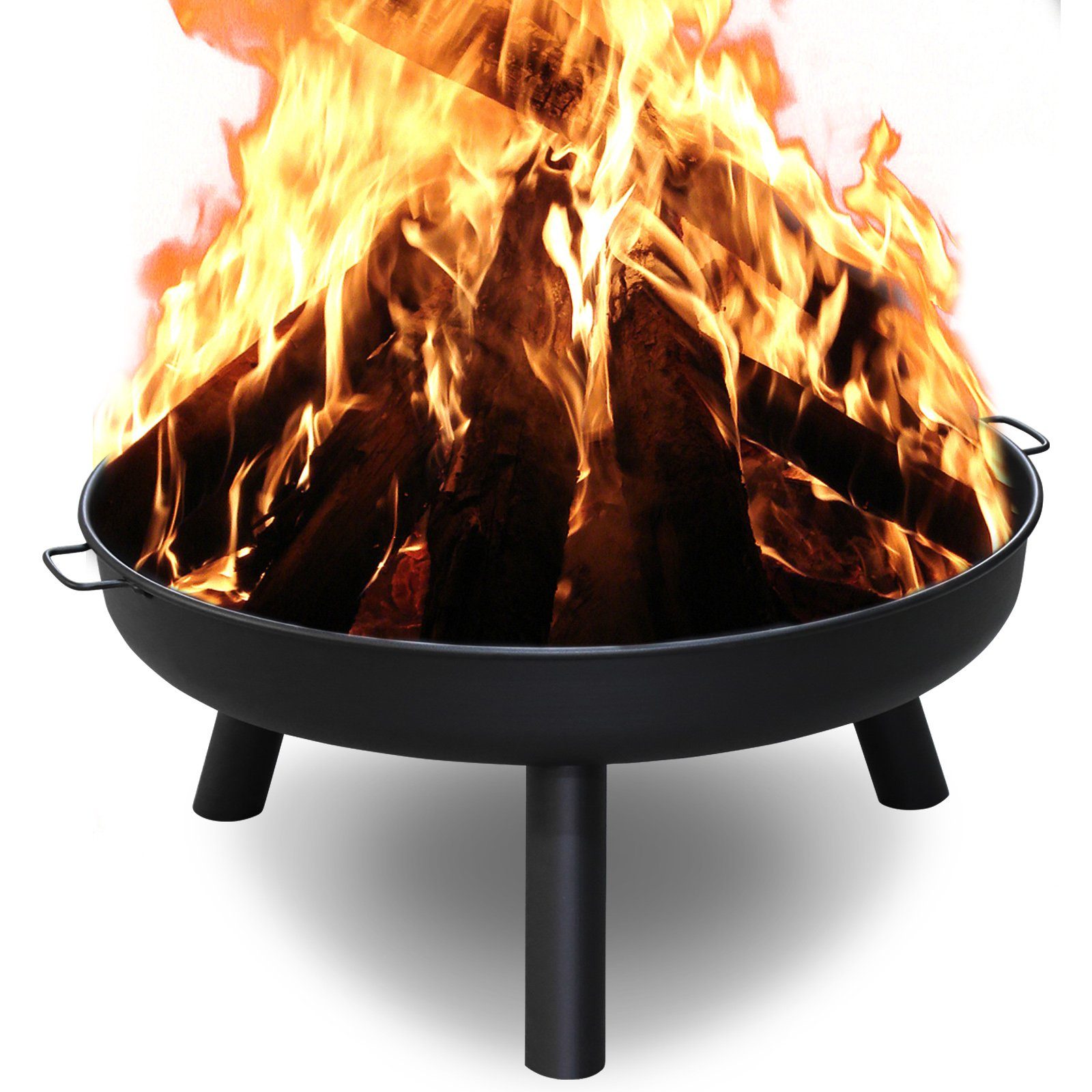 Gimisgu Feuerschale Feuerschale Terrasse Grills mit Griffen Gemütliche Feuer Feuerkorb
