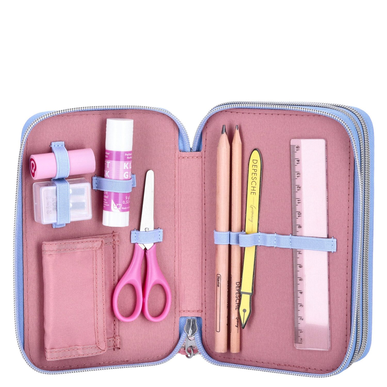 Depesche Federtasche Depesche 3-Fach Federtasche mit Applikation TOPModel TEAM TEDDY 60- Bl – Bild 5 von 5