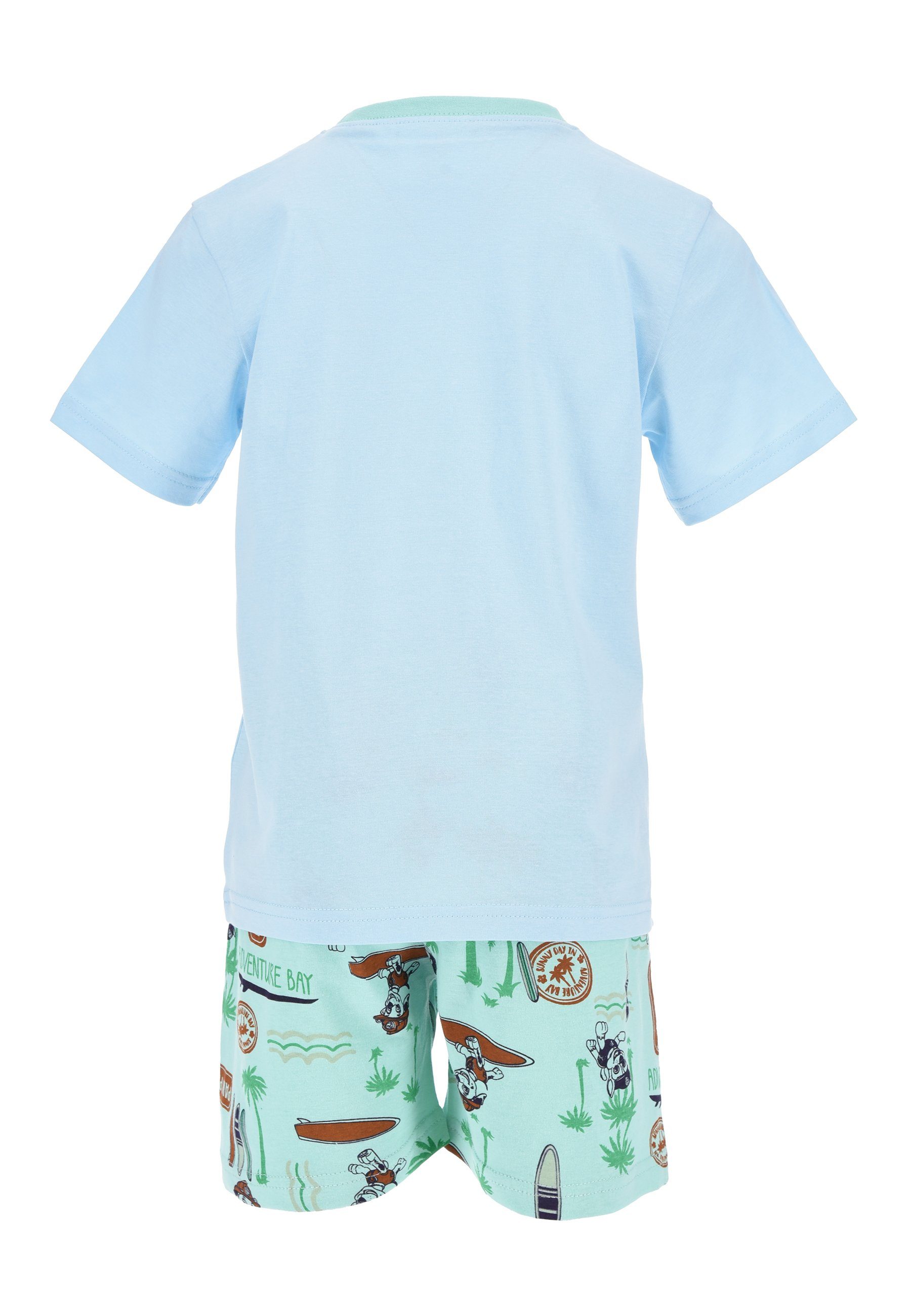 PAW PATROL Marshall Shorty Jungen (2 tlg) kurzarm Kinder Chase Nachtwäsche Pyjama Blau