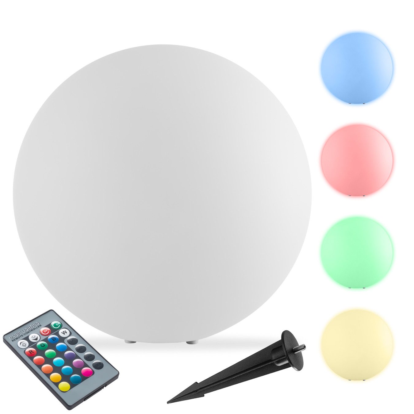 tectake LED Gartenleuchte Kugelleuchte, Bunt, Stylische günstig online kaufen
