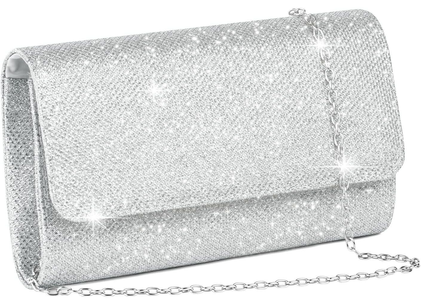 Fivejoy Abendtasche Clutch Kettentasche, Clutch Damen, Glitzer Abendtasche (1-tlg)