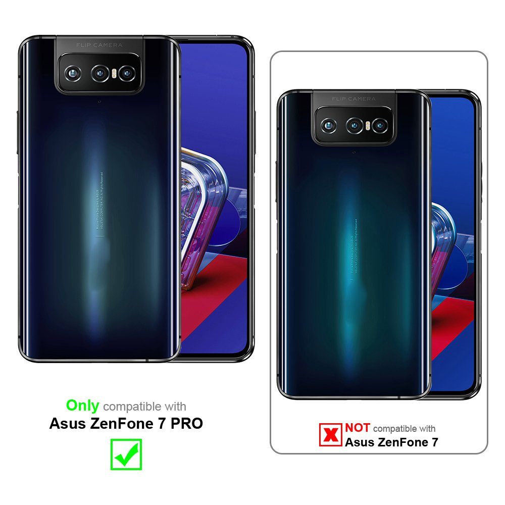 Cadorabo Handyhülle für Asus ZenFone 7 PRO Hülle Asus ZenFone 7 PRO, Hülle Schutzhülle mit Standfunktion, Magnetverschluss und Kartenfach