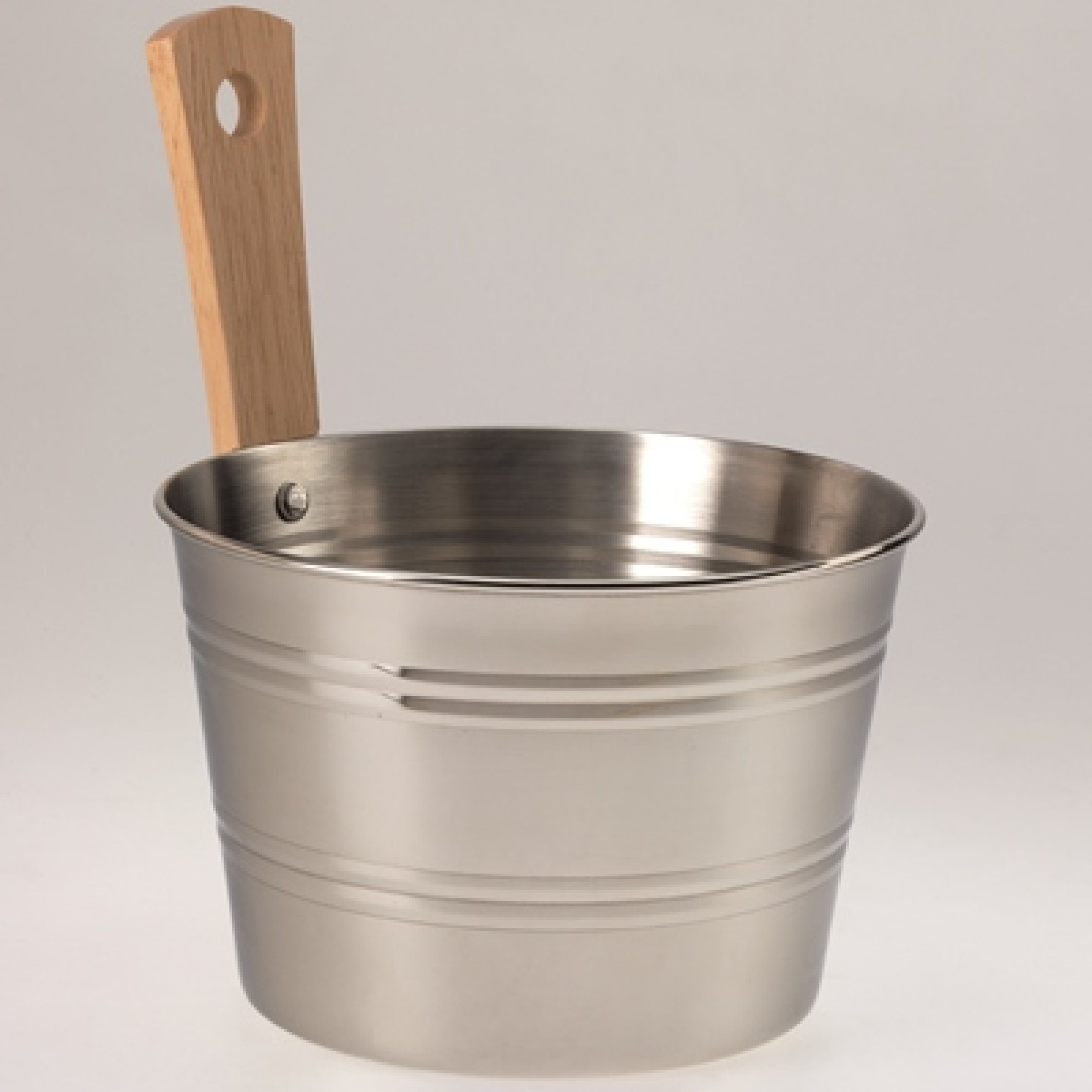 Infraworld Aufgusskübel Infraworld Aufgußeimer Edelstahl 4,5 Liter mit Holzgriff Saunakübel