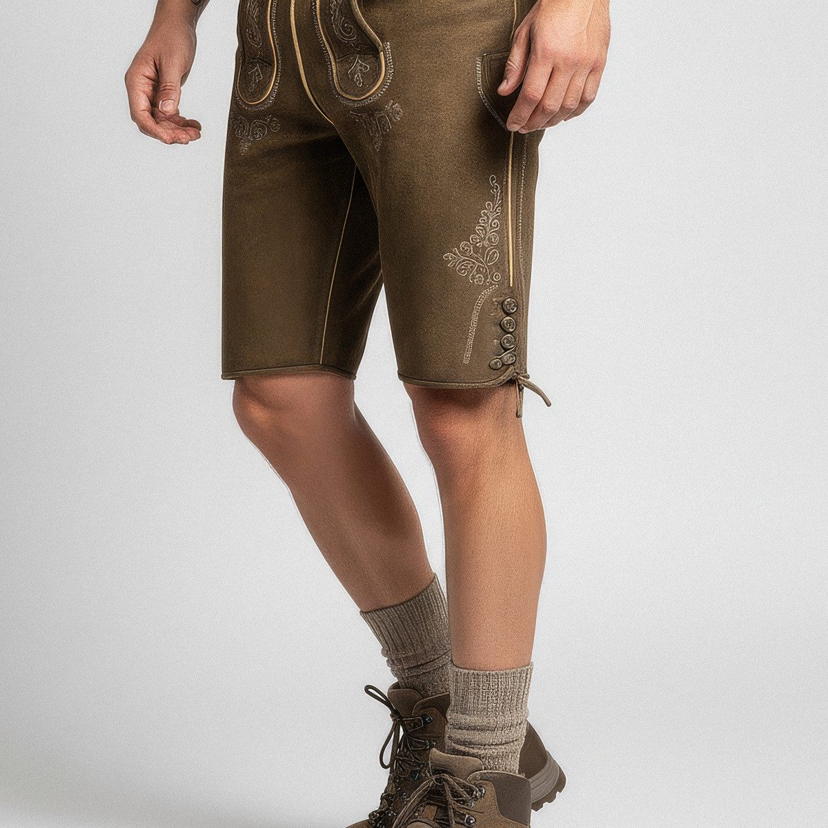Stockerpoint Trachtenlederhose Sigl Herren (1-tlg) Trachtenlederhose, Trachtenhose, Bayerische Lederhose, Oktoberfest