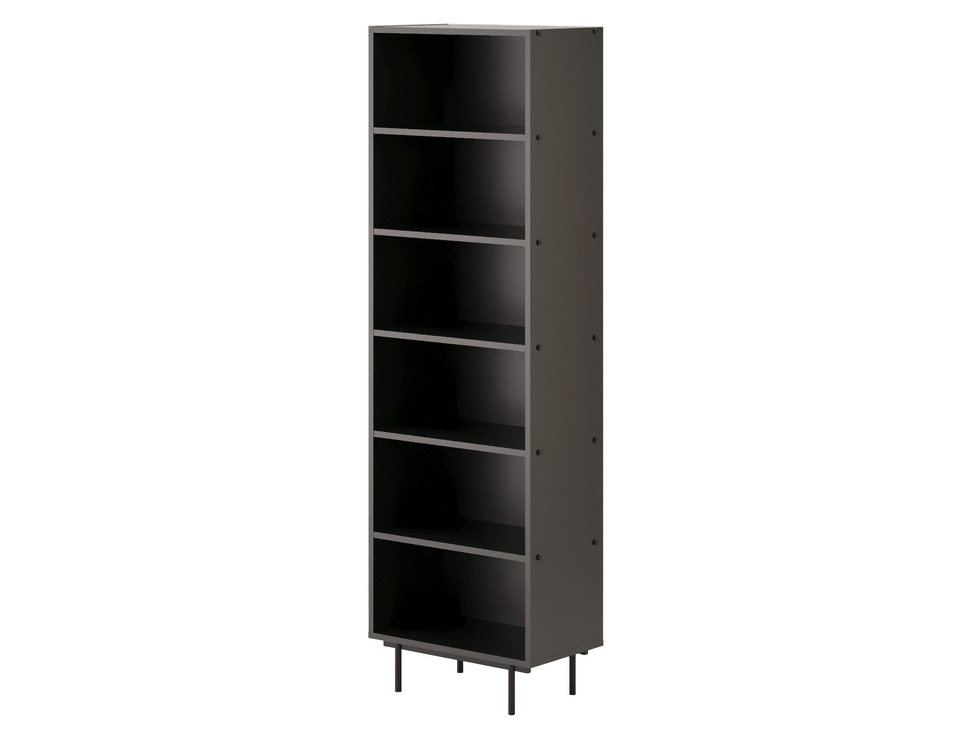 Beautysofa Bücherregal ARROCCO, Hohes Standregal mit 6 offenen Fächern auf Metallgestell, Höhe 195 cm