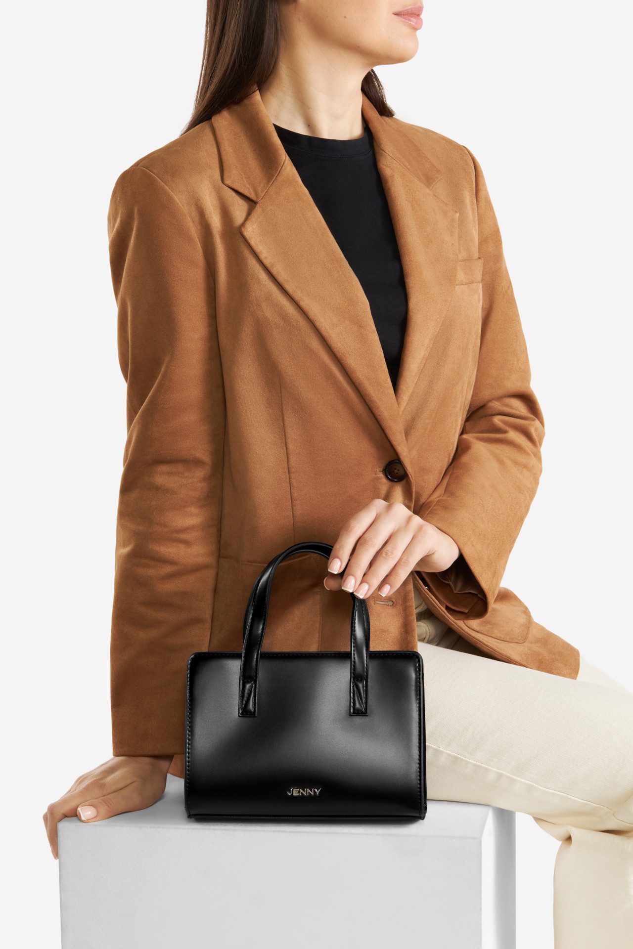 Handtasche JENNY Kleine Aktentasche JNY-M-006-07 schwarz