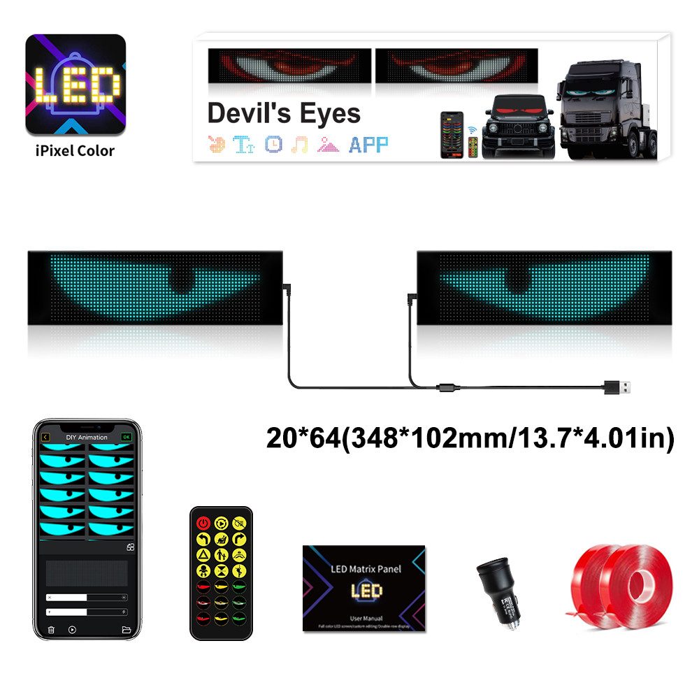 JOYOLEDER LED Stripe 2X LED-Matrix-Panel APP-Steuerung, günstig online kaufen