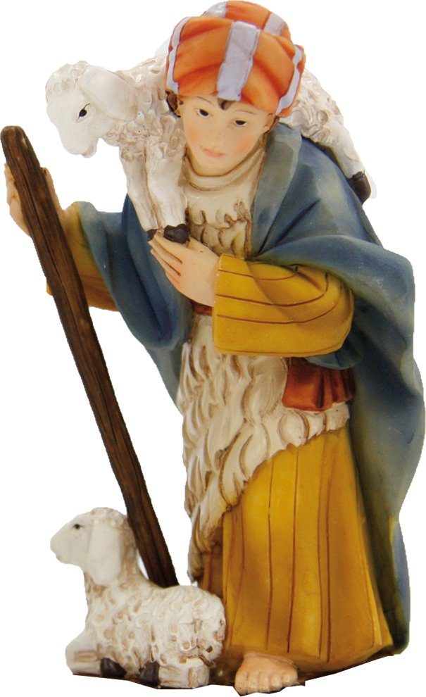 FADEDA Krippenfigur FADEDA Hirte mit Schaf, Höhe in cm: 11 (1 St) | Weihnachtskrippen