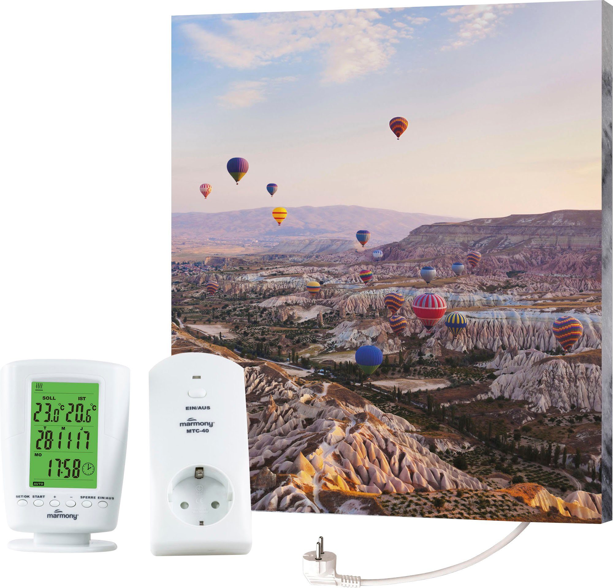 Marmony Infrarotheizung Motiv Heißluftballon, BxHxT: 50x60x2 cm, mit Fernbe günstig online kaufen