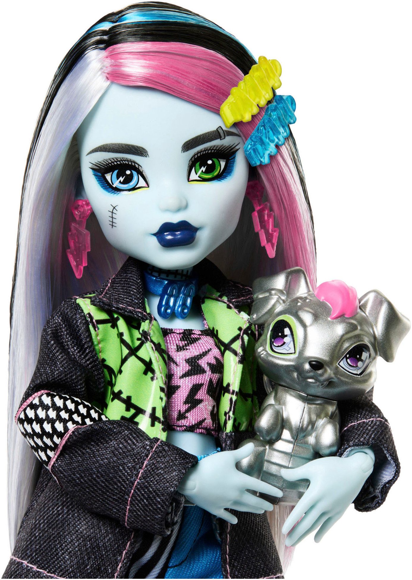Monster High™ Frankie Stein Dress-Up Doll with Pet Watzie