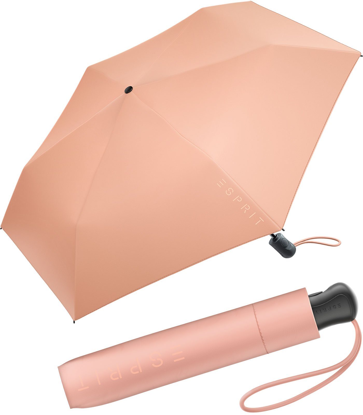 Esprit Taschenregenschirm Damen Easymatic Slimline Auf-Zu Automatik FJ 2022, leicht-und-stabil