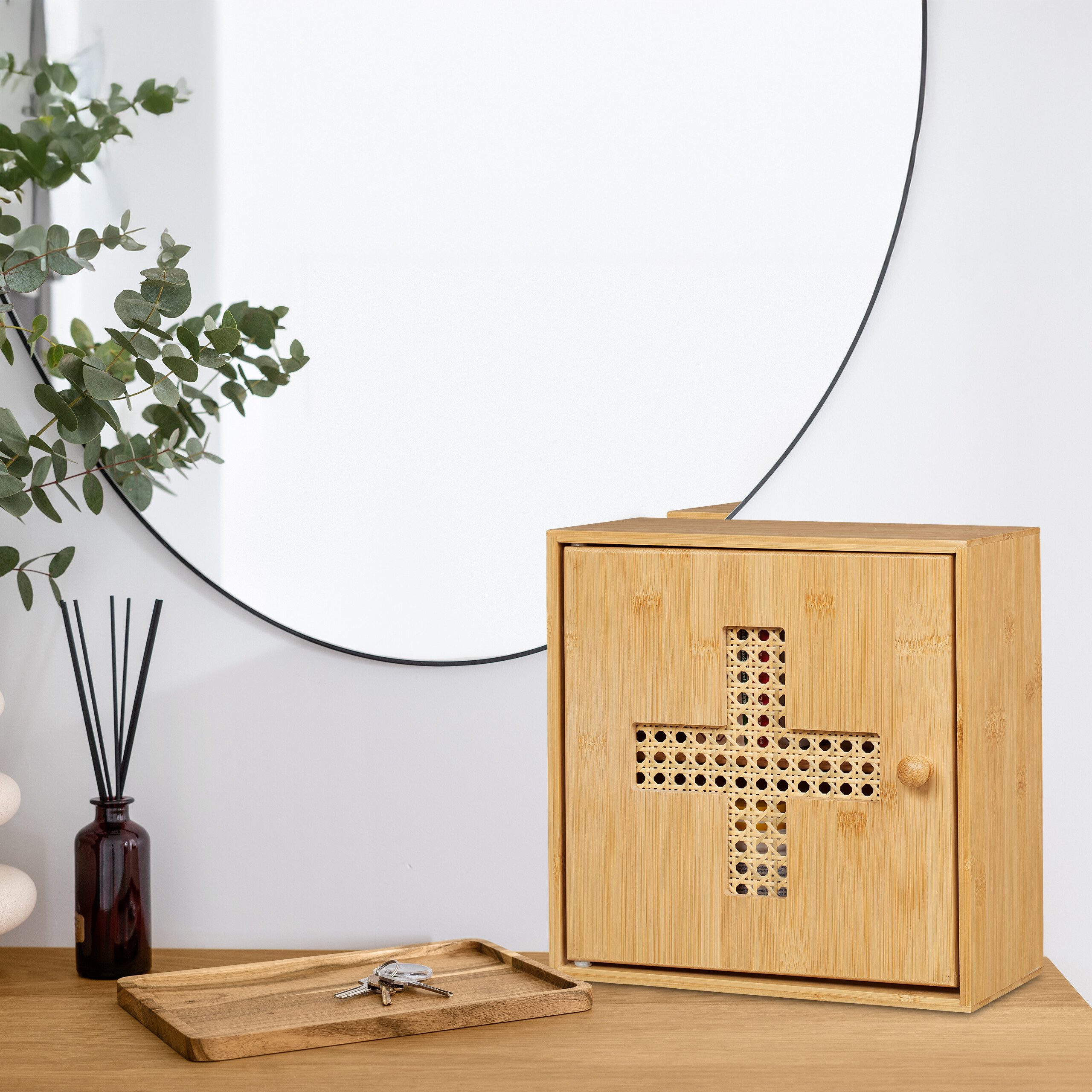 relaxdays Medizinschrank aus Bambus (1-St) – Bild 3 von 5