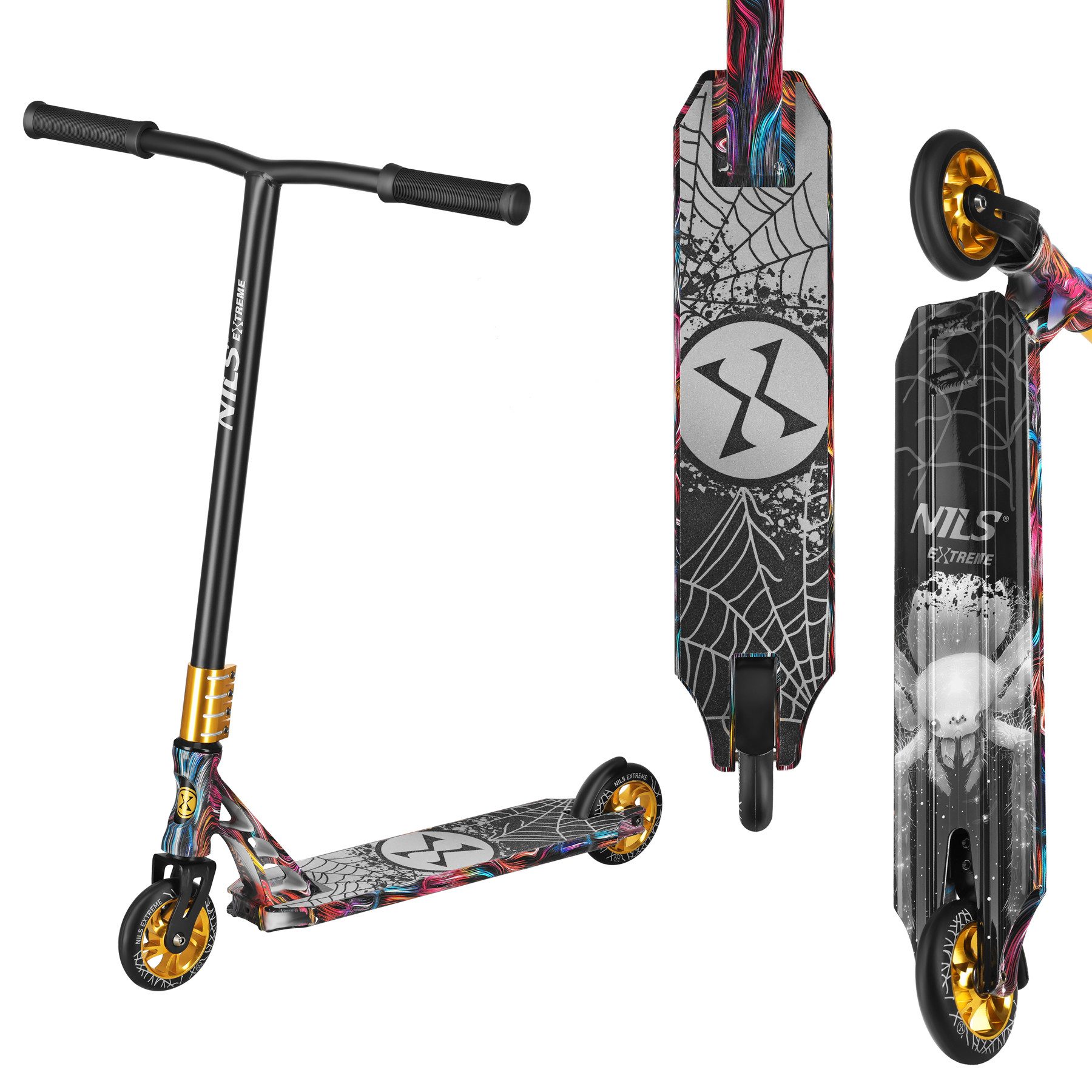 Stuntscooter Stunt Roller "Spider" Cityroller Tretroller