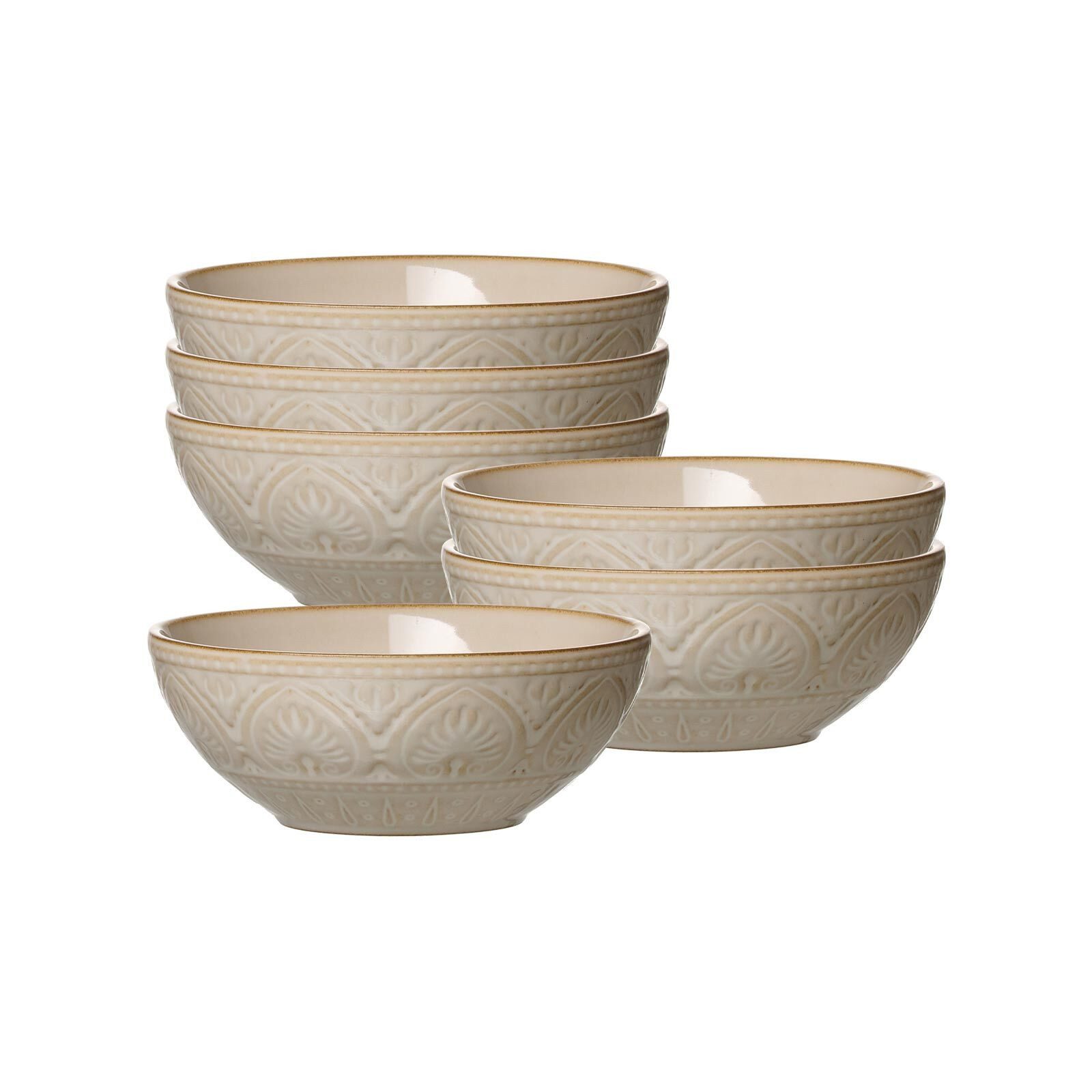 Ritzenhoff & Breker Schale Omara Speiseteller ø 15,5 cm 6er Set, Steingut, (6x Schale, 6-tlg)