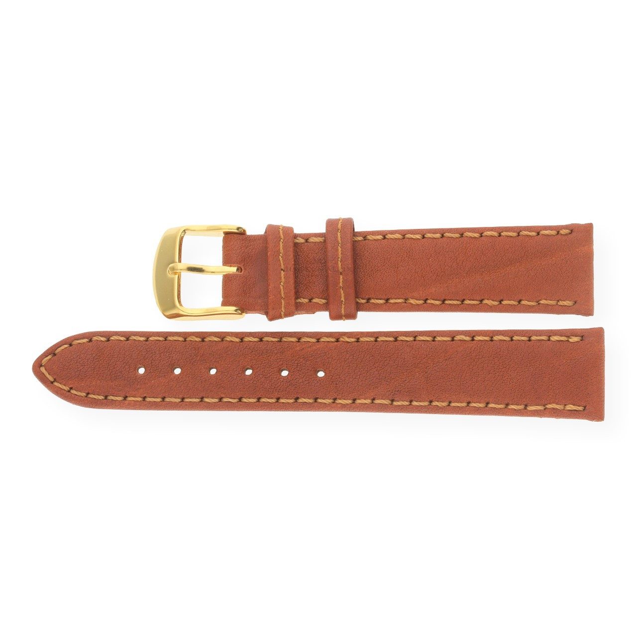 JuwelmaLux Uhrenarmband JuwelmaLux Uhrenband Rindleder braun JL38-10-0004