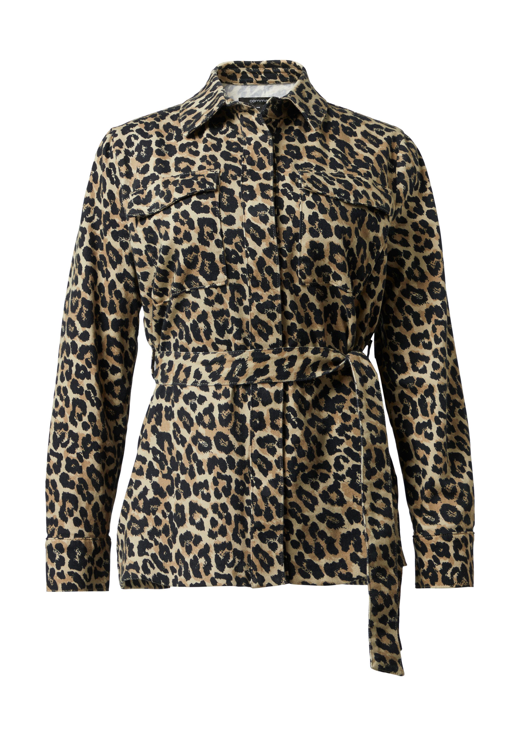 comma Jackenblazer Indoor-Jacke Indoor-Jacke mit Leo-Muster günstig online kaufen