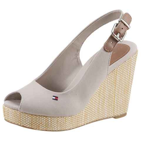 Tommy Hilfiger ICONIC ELENA SLING BACK WEDGE Keilsandalette mit verstellbarer Schnalle