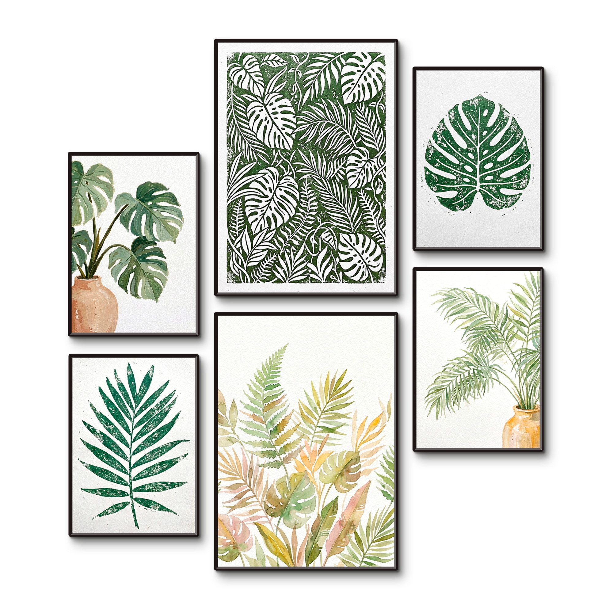 OTTO home Wandbild Green Living, Pflanzenbilder (6 St), in verschied. Größen