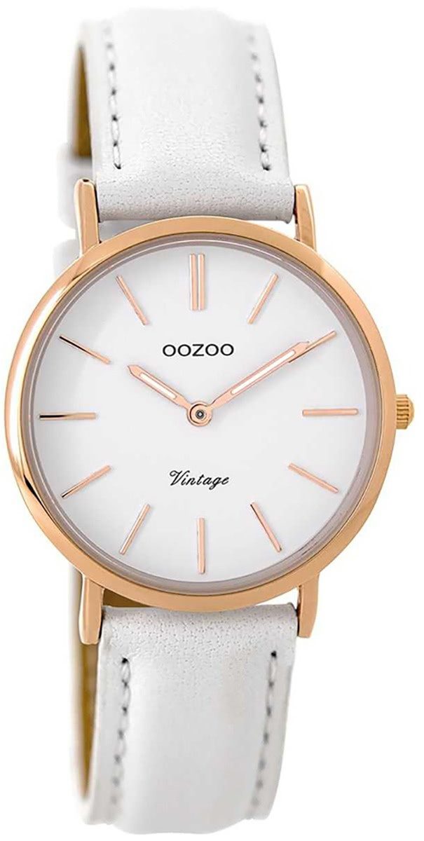 Quarzuhr Oozoo Damen Armbanduhr weiß