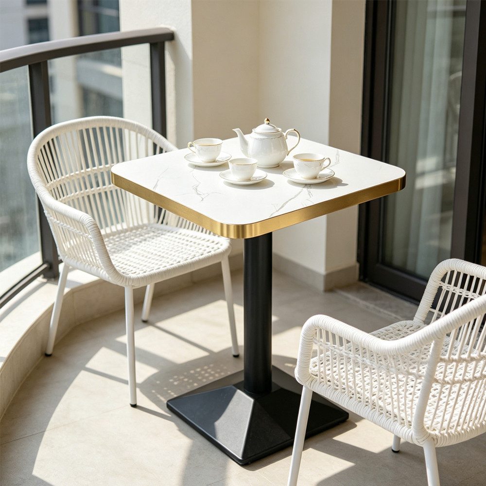 Muxing Esstisch Tisch, Couchtisch mit Metallbeine (1-St)