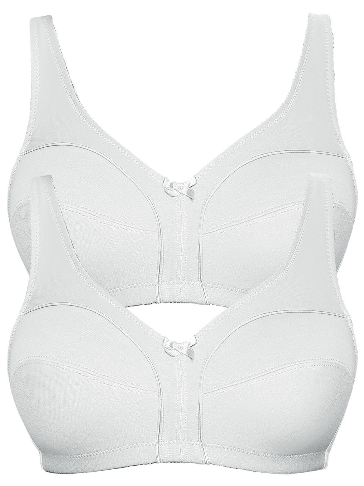 Soft-BH (Spar-Set, Viania BH Basic 2er Soft Pack 2-tlg) - weiss Baumwoll