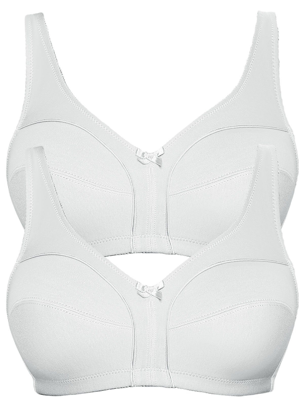 Viania Soft-BH 2er Pack Baumwoll Soft BH Basic (Spar-Set, 2-tlg) -