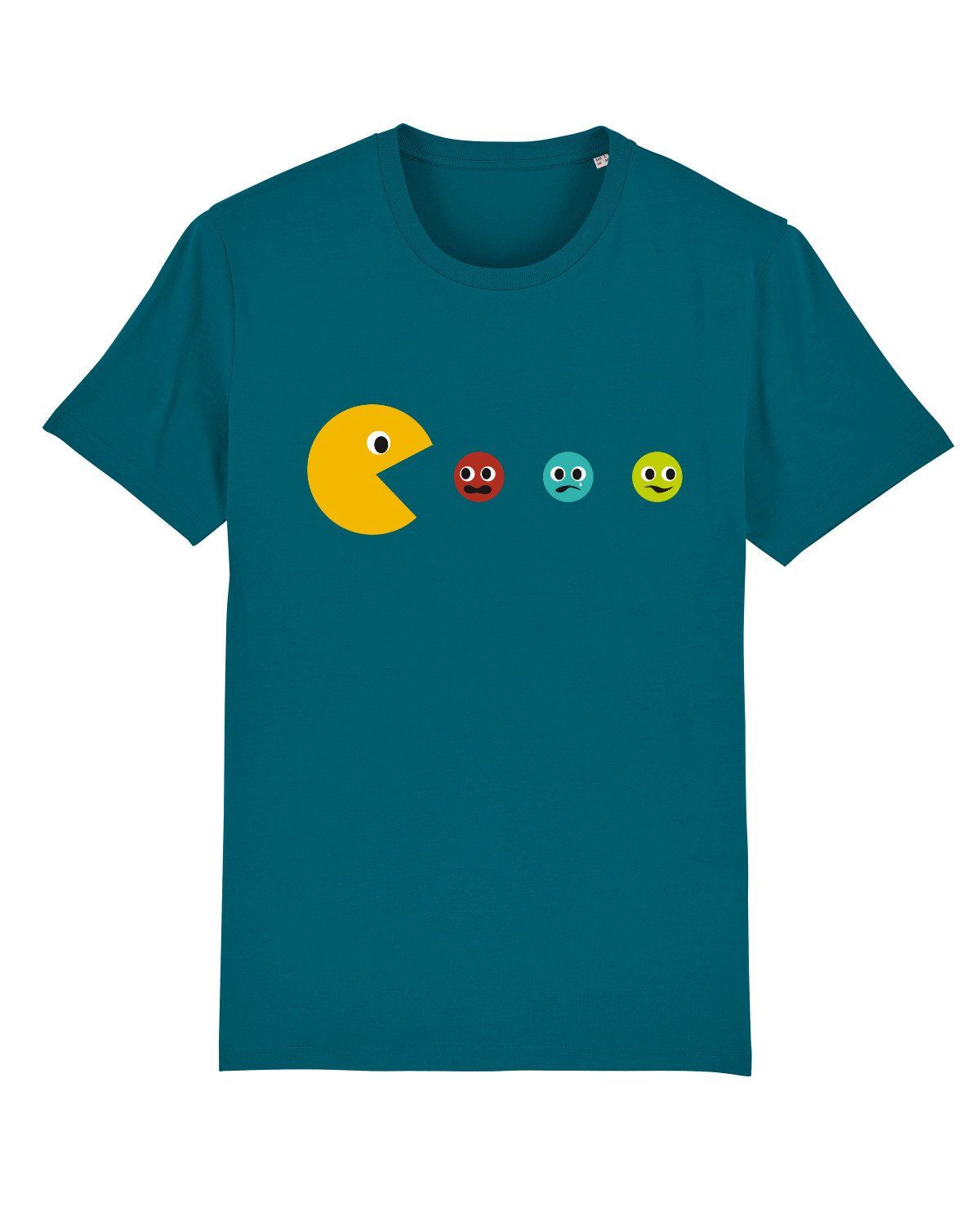 wat? Apparel Print-Shirt Pacmännchen (1-tlg) dunkeltürkis