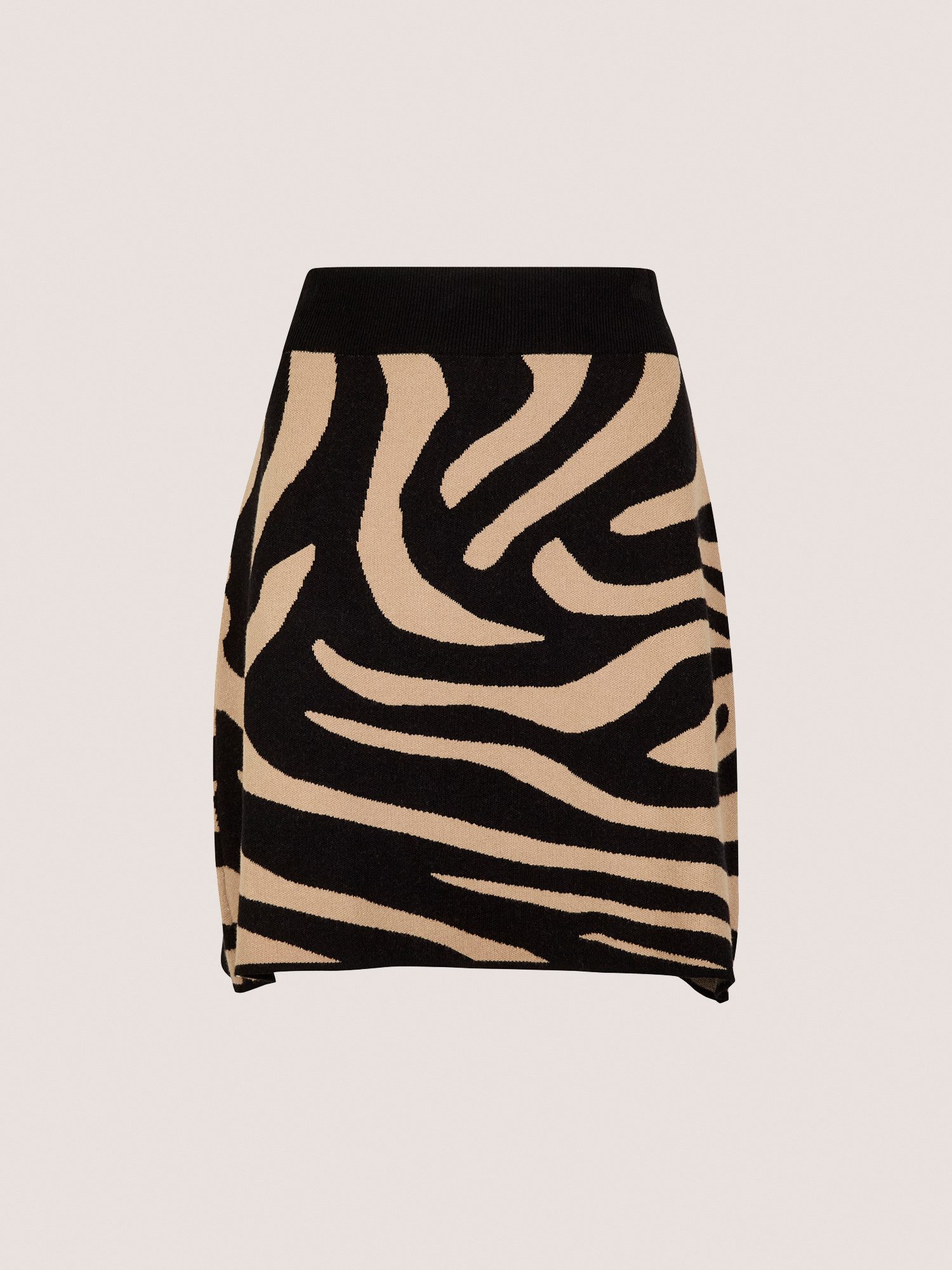 Apricot Minirock Strickrock mit Zebramuster