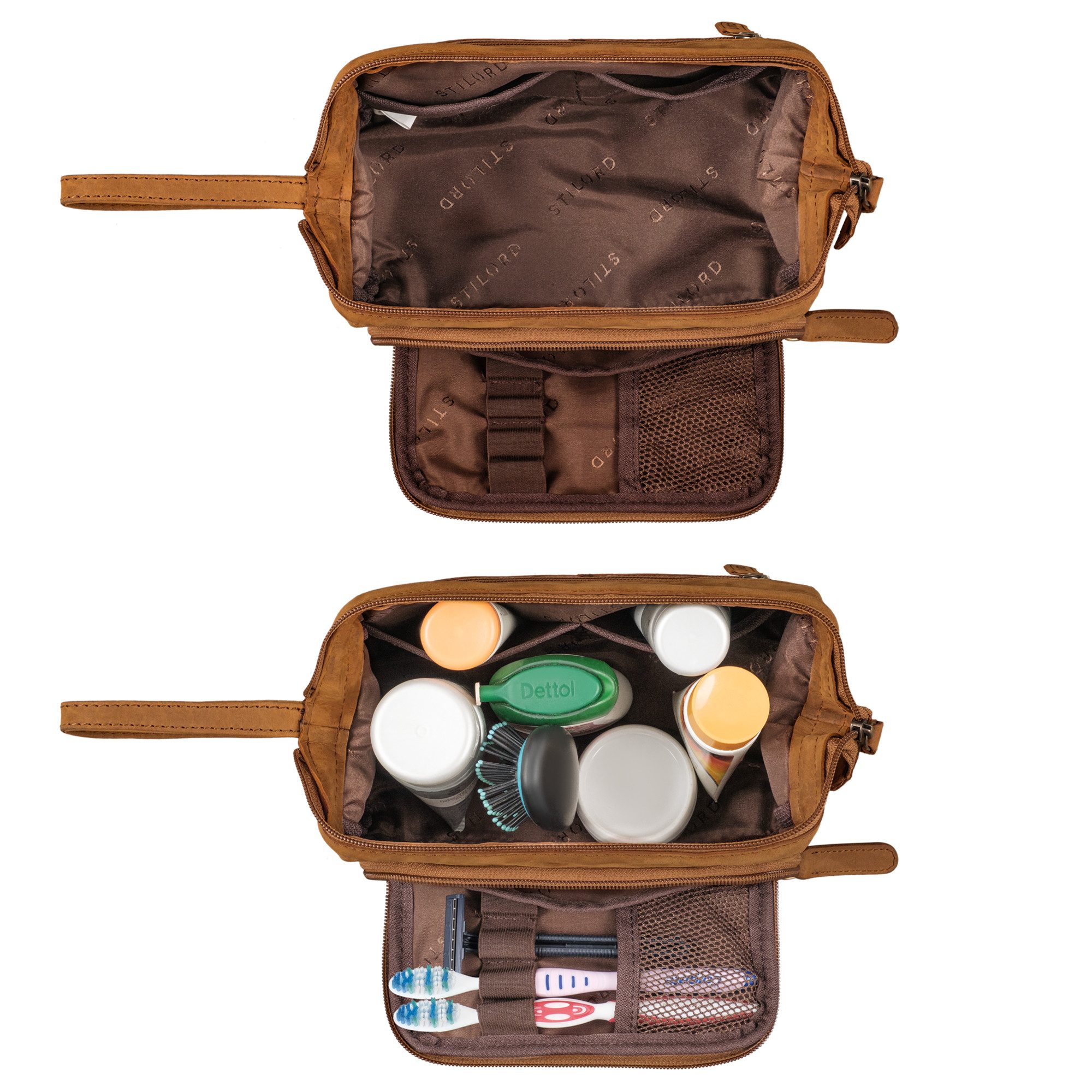 STILORD Handtasche "Henry" Handgelenktasche Herren Leder groß