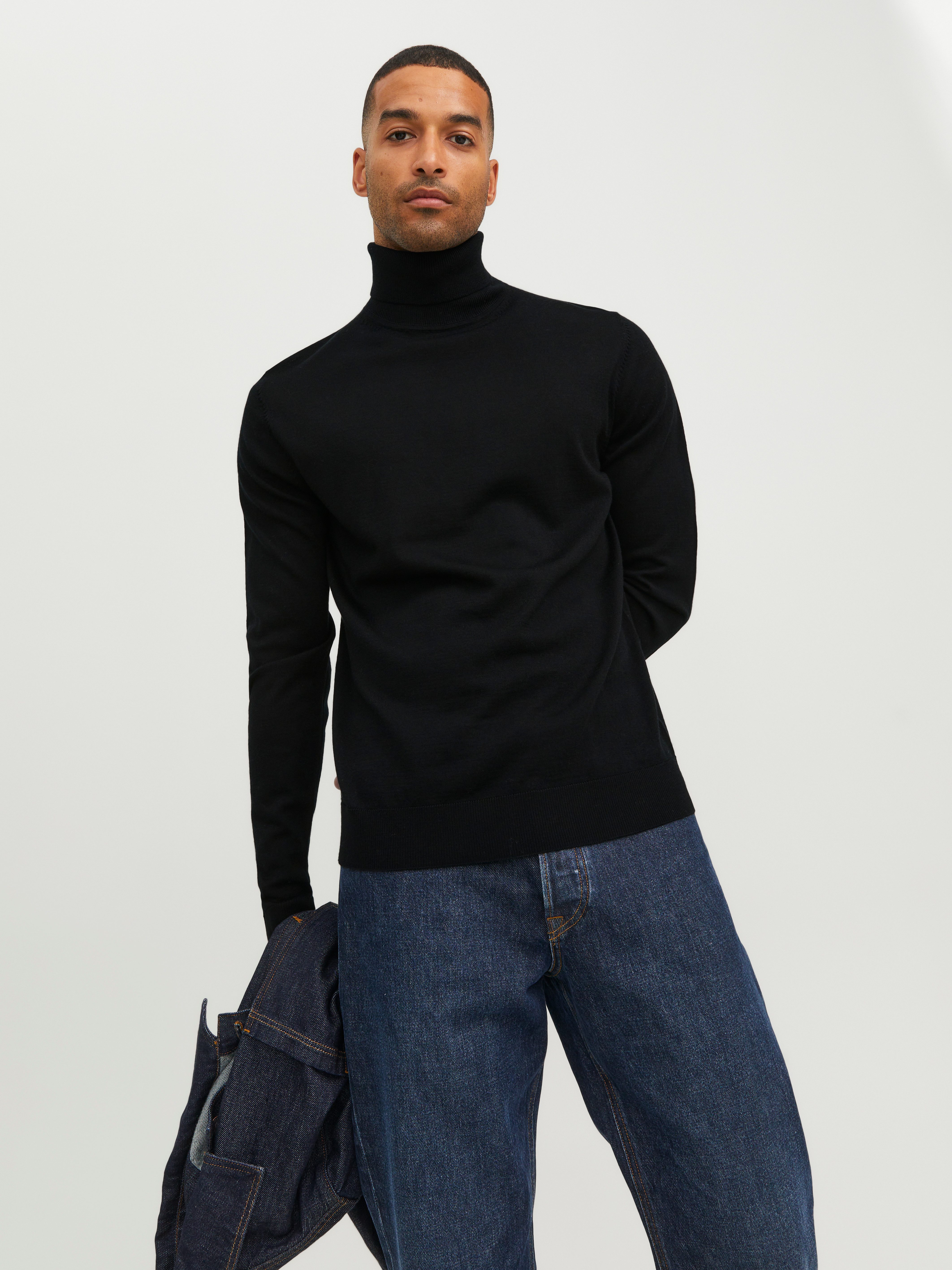 Jack & Jones Rollkragenpullover JPRBLAMERINO KNIT ROLL NECK Wolle, regular fit