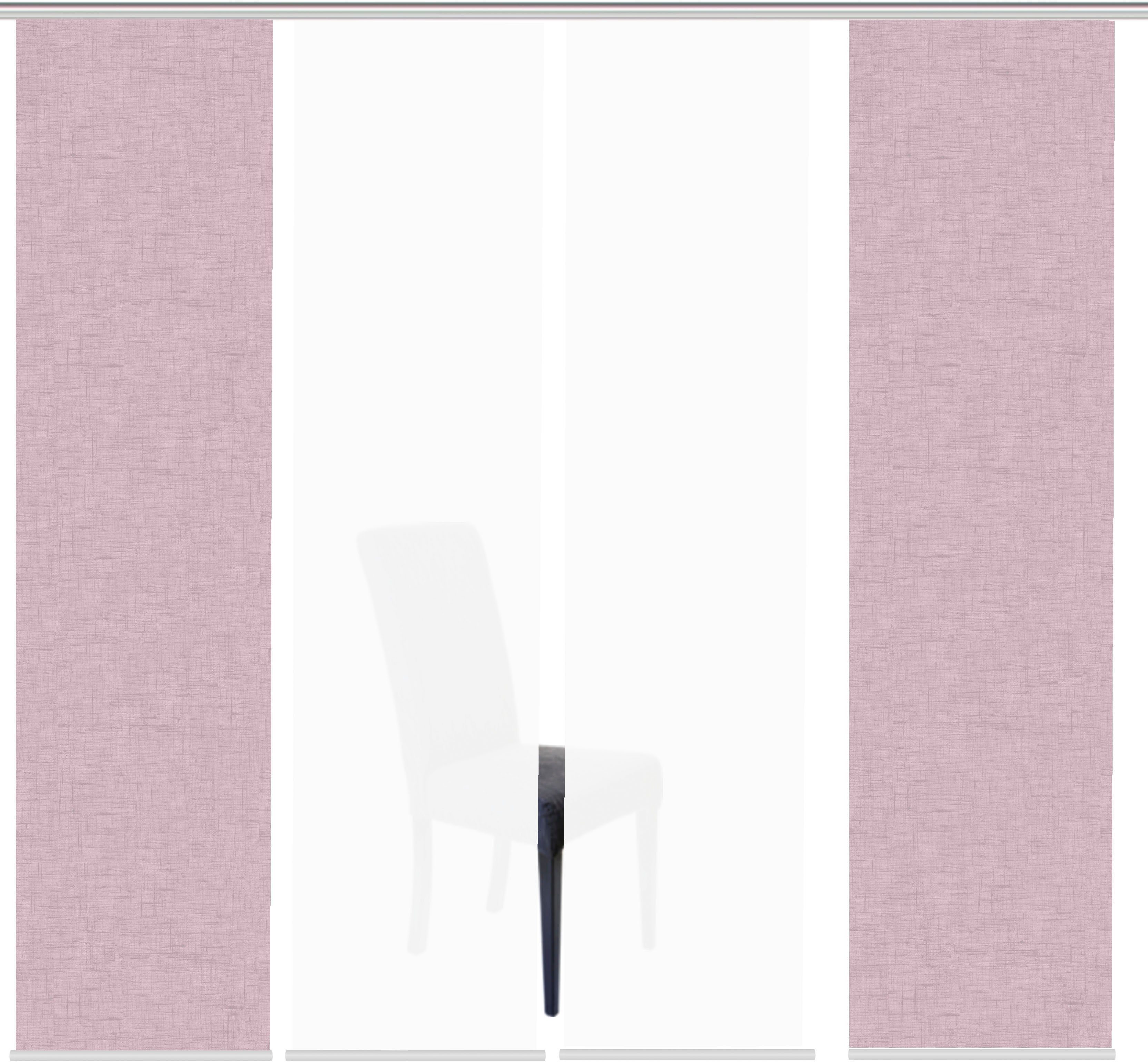 HOME WOHNIDEEN Schiebegardine "PIVE 4er SET" Paneelwagen 4 Stk. tlg. Schieb günstig online kaufen