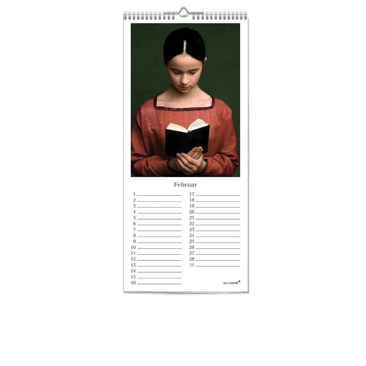 ars vivendi Wandkalender Geburstagskalender Lesen, immerwährend (neu)