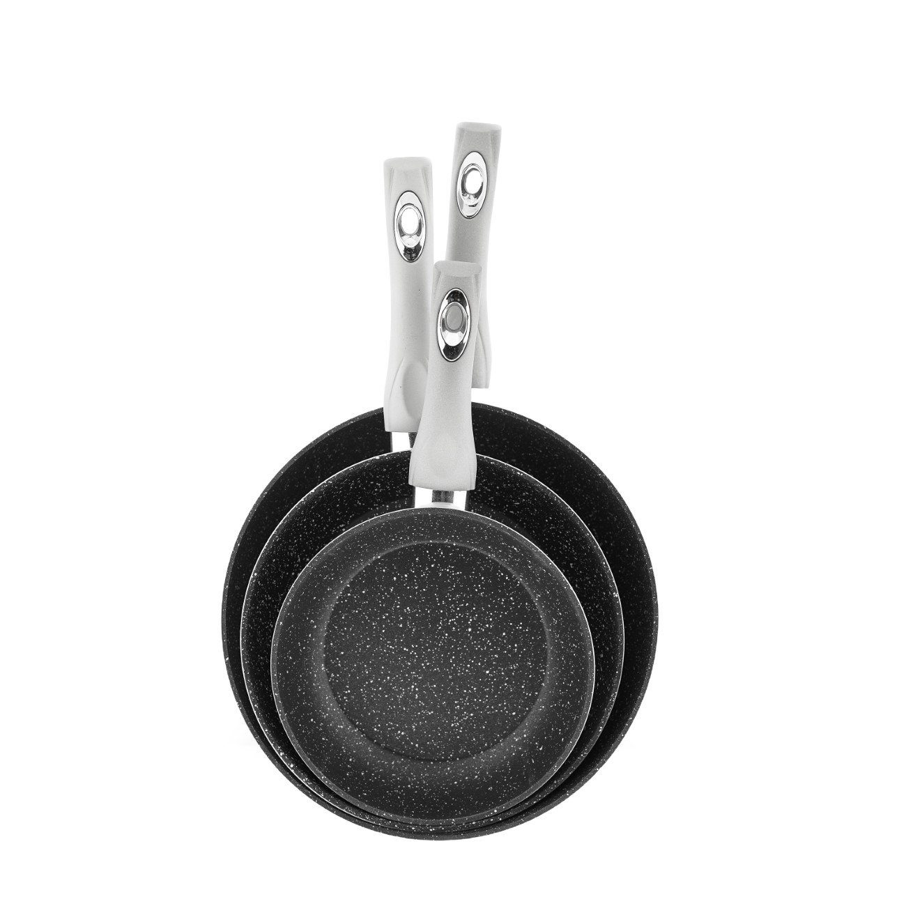 ZELLERFELD Pfannen-Set 3 tlg. Induktion Antikratz ø20-ø24-ø28cm für alle Herdarten, (3-tlg)